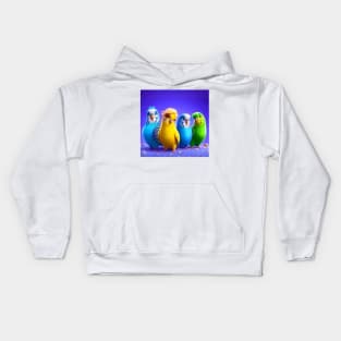 Australian parakeet love bird Kids Hoodie